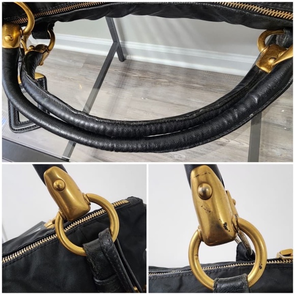 Authentic Prada Nylon Top Handle/Satchel Bag Black - Picture 8 of 10